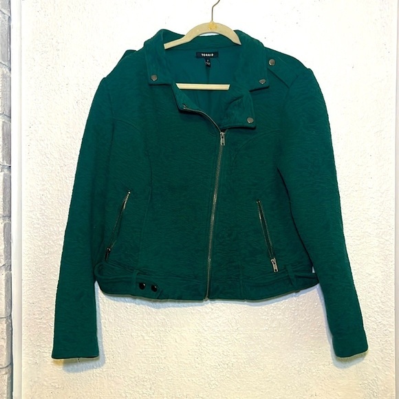 Torrid green zip front jacket size 2 - Picture 1 of 10